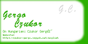 gergo czukor business card